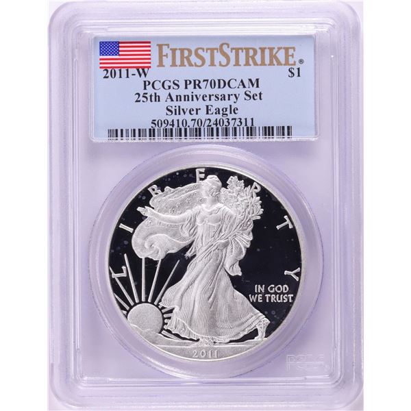 2011-W $1 Proof American Silver Eagle Coin PCGS PR70DCAM First Strike
