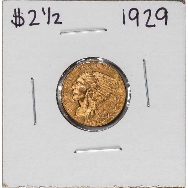 1929 $2 1/2 Indian Head Quarter Eagle Gold Coin
