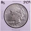 Image 1 : 1934 $1 Peace Silver Dollar Coin