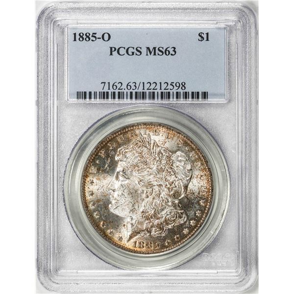 1885-O $1 Morgan Silver Dollar Coin PCGS MS63