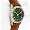 Image 9 : Rolex Men's Two Tone Diamond Datejust Wristwatch with Leather Band