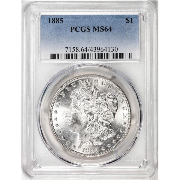 1885 $1 Morgan Silver Dollar Coin PCGS MS64