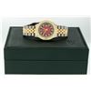 Image 4 : Rolex Men's Two Tone Red Vignette 3 ctw Channel Set Diamond Datejust Wristwatch