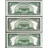 Image 2 : Lot of (3) 1953A $5 Silver Certificate Notes