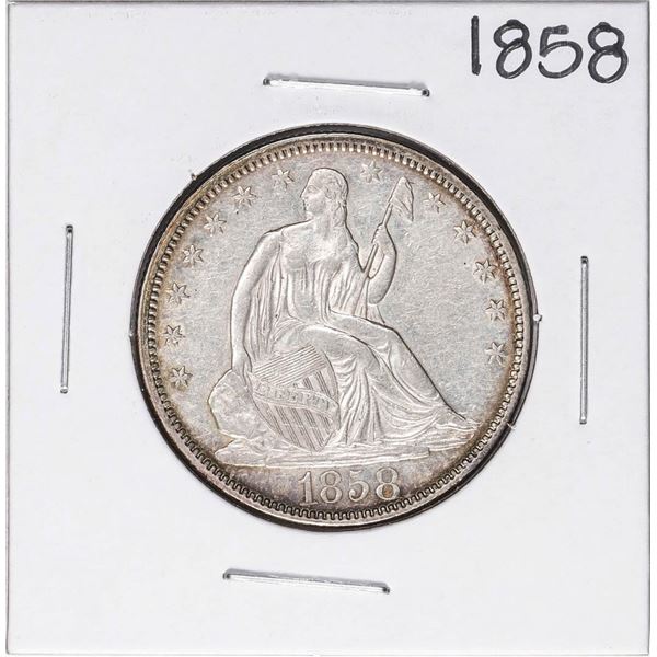 1858 Seated Liberty Half Dollar Coin