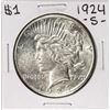 Image 1 : 1924-S $1 Peace Silver Dollar Coin