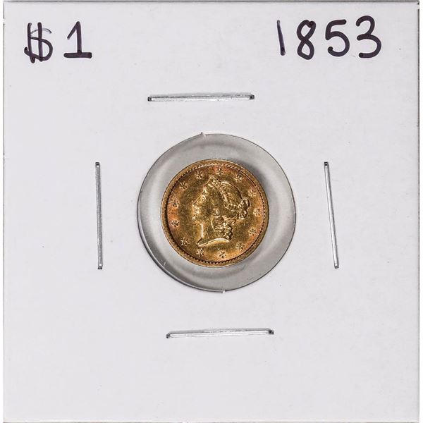 1853 Type 1 $1 Liberty Head Gold Dollar Coin