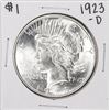 Image 1 : 1923-D $1 Peace Silver Dollar Coin