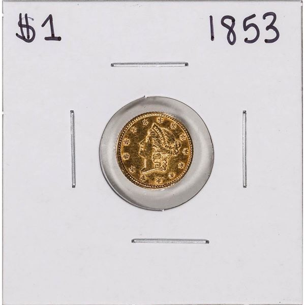 1853 Type 1 $1 Liberty Head Gold Dollar Coin