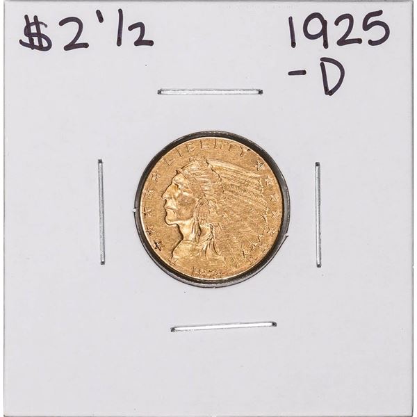 1925-D $2 1/2 Indian Head Quarter Eagle Gold Coin