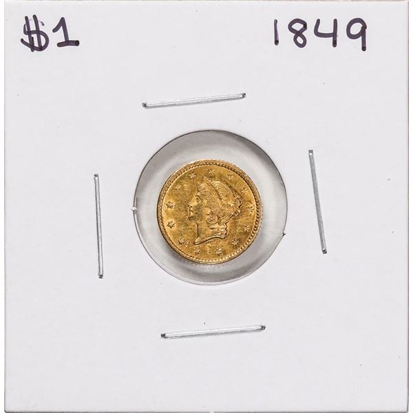 1849 Type 1 $1 Liberty Head Gold Dollar Coin