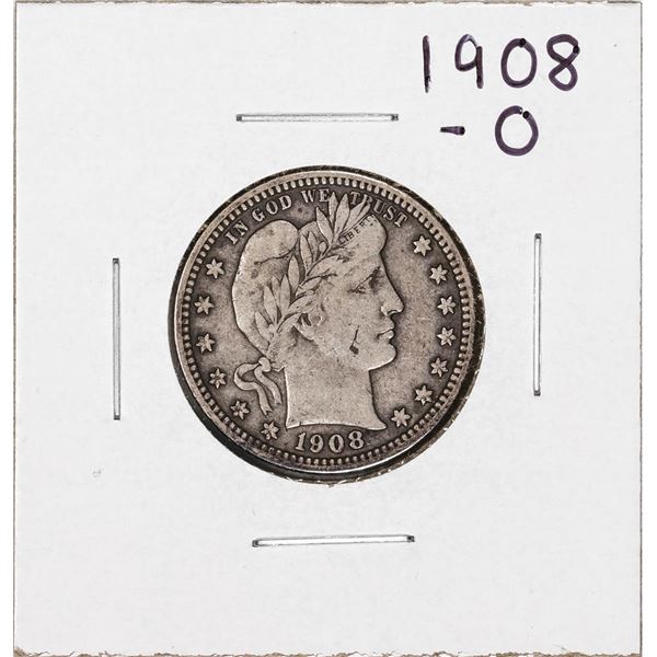 1908-O Barber Quarter Coin