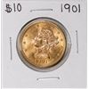 Image 1 : 1901 $10 Liberty Head Eagle Gold Coin