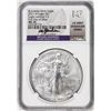 Image 1 : 2021-W Type 2 $1 Burnished American Silver Eagle Coin NGC MS70 FDOI Gaudioso Signature