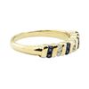 Image 1 : 0.50 ctw Blue Sapphire and Diamond Ring - 14KT Yellow Gold