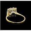 Image 3 : 1.00 ctw Sapphire and Diamond Ring - 14KT White Gold