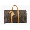 Image 1 : Louis Vuitton Brown Monogram Canvas Leather Keepall 50 cm Duffle Bag Luggage