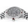 Image 9 : Rolex Mens Stainless Steel Meteorite Diamond And Ruby Datejust Wristwatch 36MM