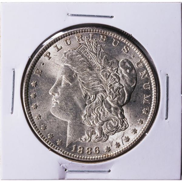 1886 $1 Morgan Silver Dollar Coin CH BU