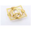 Image 3 : Chanel Gold-tone CC Square Brooch