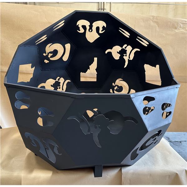 One-of-a-Kind Custom Firepit representing the Tri-State Chapters and the Wild Sheep Foundation