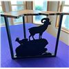 Image 1 : Custom Built Metal and Wood End Table with Bighorn Sheep Cutout by C & S Welding