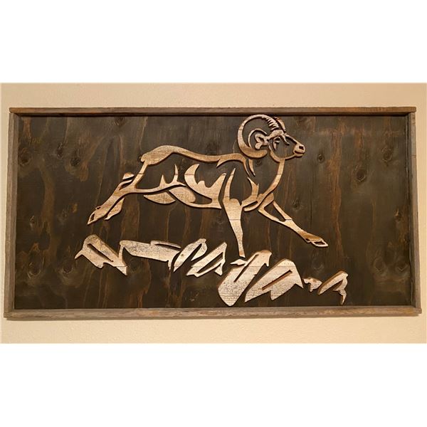 Clarks Creation Bighorn Sheep Wood Cutout