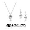 Image 1 : Glacial Arrowhead Necklace and Earrings from the Kristy Titus Collection by Montana Silversmiths