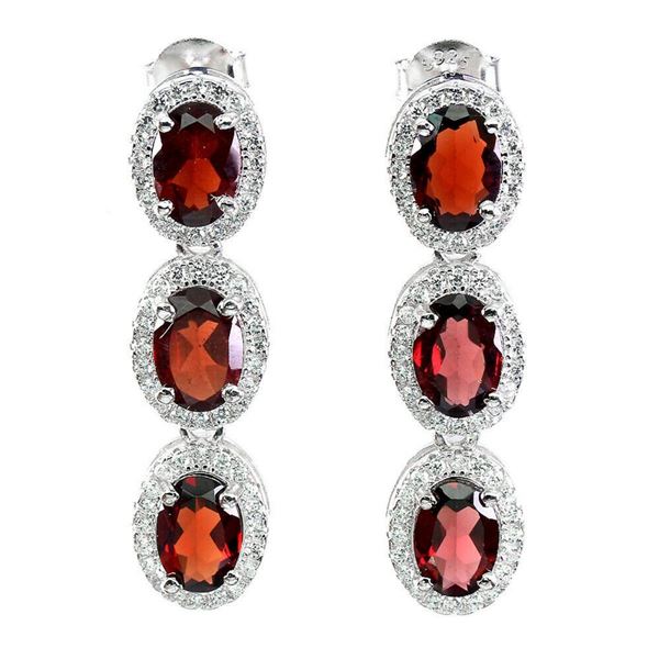 Natural Unheated  Garnet  Earrings