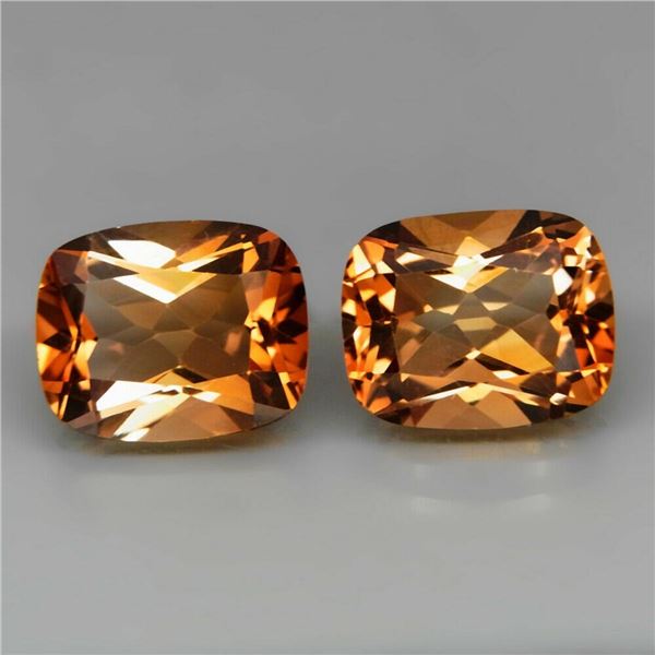 Natural Brazil Peach Champagne Topaz Pair