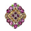 Image 1 : Natural  Rhodolite Garnet & Sapphire Ring