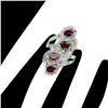 Image 3 : Natural Rhodolite Garnet Sapphire Ring