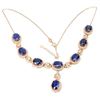 Image 3 : Natural Royal Blue Kyanite 9x7 MM Necklace