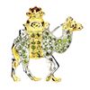Image 1 : Natural Rhodolite Garnet Chrome Diopside Camel Brooch