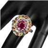 Image 2 : Natural  Ruby Rhodolite Garnet Sapphire Tanzanite Ring