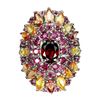 Image 1 : Natural Unheated Rhodolite Garnet Sapphire Ring