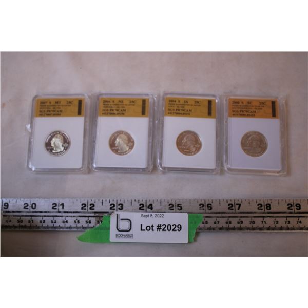 (4)Proof Washington Quarters (2000/2004/2006/2007) (Not Magnetic)