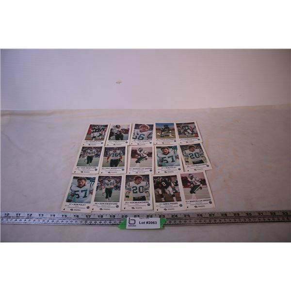 (15) Saskatchewan Roughrider Trading Cards