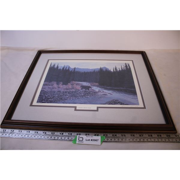 Framed Print By Wildlife Artist Dave Hiebert Signed (20.5x16.5)