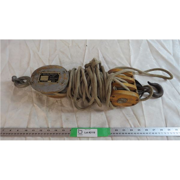 Pulley System with Hook