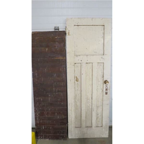 *(2) Vintage Wooden Doors 28x79"