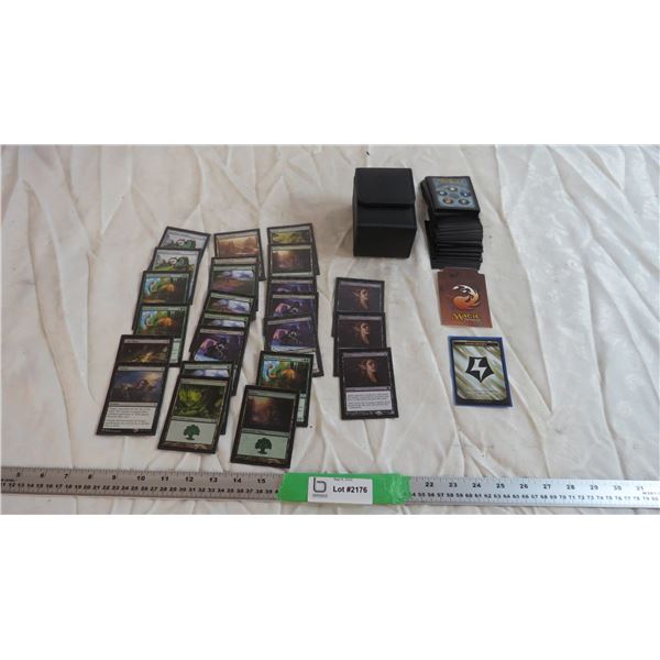 Magic The Gathering Case with partial deck + approx 50 empty sleeves