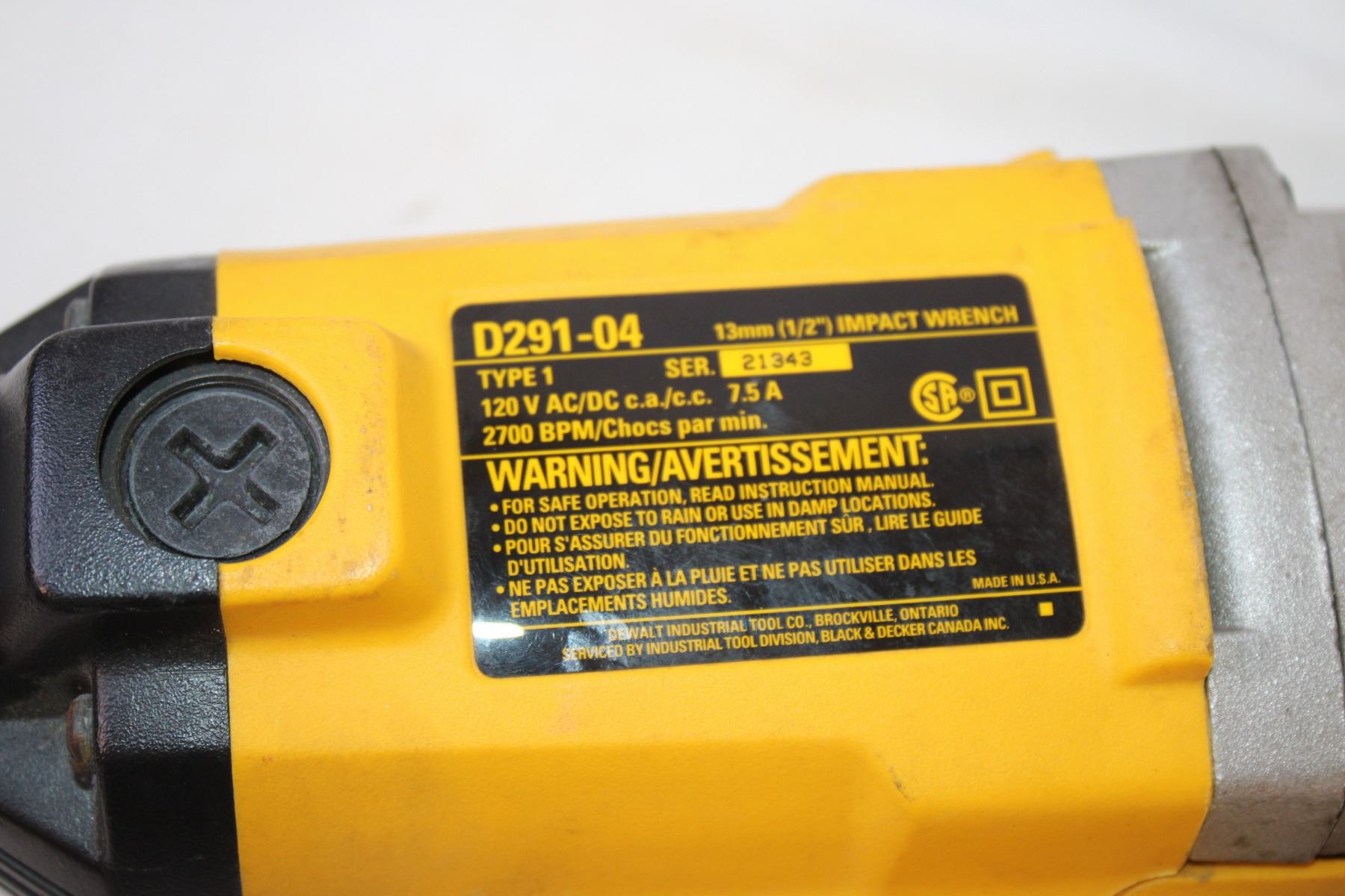 DeWalt D291-04 Impact Wrench (1/2”) (Works)