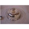 Image 5 : Silver Plated Tray w/ Cream and Sugar Bowls/ Teaspoons/ 1 Larger Spoon + Butter Dish w/ Silver Plate