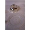 Image 6 : Silver Plated Tray w/ Cream and Sugar Bowls/ Teaspoons/ 1 Larger Spoon + Butter Dish w/ Silver Plate