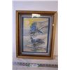 Image 1 : Framed 3D Blue Jay Picture (13.25x16.25)