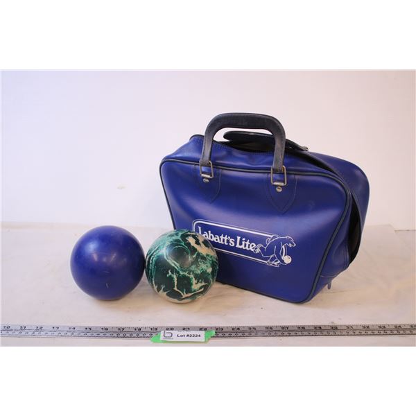 (2) 5-Pin Bowling Balls and Bag