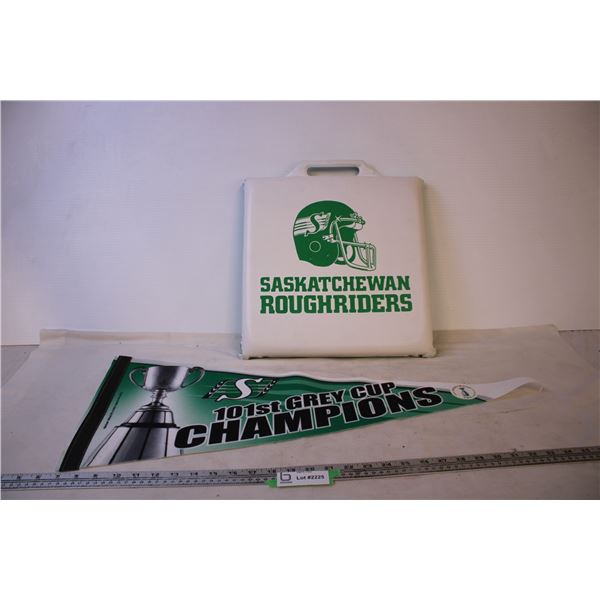 Saskatchewan Roughriders 101st Grey Cup Champions Pennant + Seat Cushion