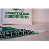 Image 4 : Saskatchewan Roughriders 101st Grey Cup Champions Pennant + Seat Cushion