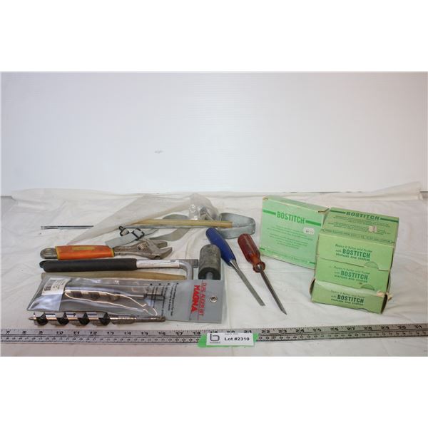 (4) Boxes of Bostitch Staples + Misc Tools